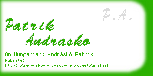 patrik andrasko business card